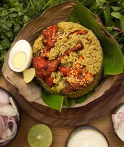 Mutton Donne Biryani With Kebab