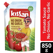 Kissan No-Onion No-Garlic Tomato Sauce, 415 g Pouch