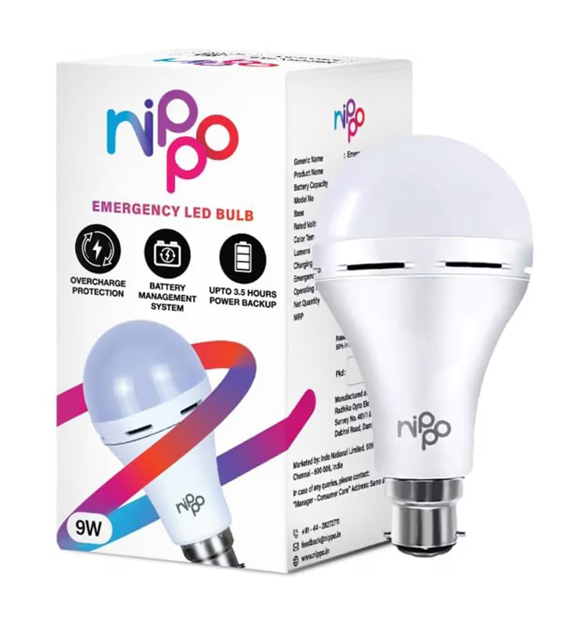 Nippo B22 LED Bulb : 9 W