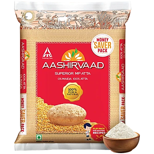 Aashirvaad Atta/Godihittu - Whole Wheat, 10 kg