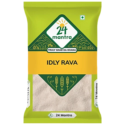 24 Mantra Organic Idly Rava, 1 kg Pouch