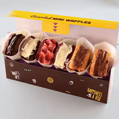 Mini Waffle Box of 6 - Chocoholic's