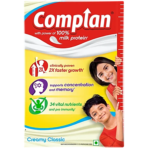 Complan Nutrition Drink Powder - For Kids, Creamy Classic Flavour, 200 g Carton