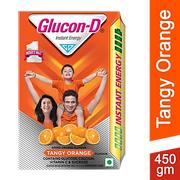 Glucon-D Instant Energy Glucose Powder - Tangy Orange, 450 g Refill Pack