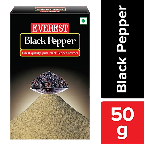 Everest Black Pepper Powder, 50 g Carton