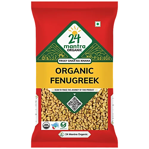 24 Mantra Organic Fenugreek Seeds, 100 g Pouch