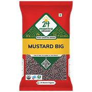 24 Mantra Organic Organic Mustard/Sasive Seeds - Whole, Big, 100 g Pouch