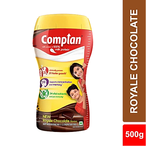 Complan Nutrition Drink Powder - For Kids, Royale Chocolate Flavour, 500 g