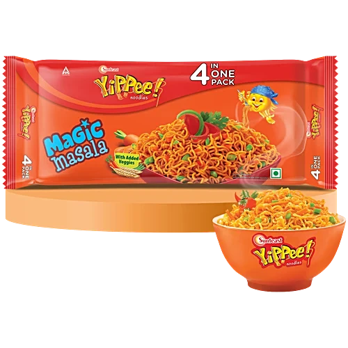 Sunfeast YiPPee! Magic Masala Instant Noodles, 240 g (Pack of 4)