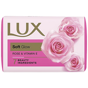 Lux Rose & Vitamin E Soap Bar, For Soft Glowing Skin with 7 Beauty Ingredients, 100 g