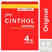 Cinthol Orignal Deodorant and Complexion Bath Soap, 100 g (Pack of 4)