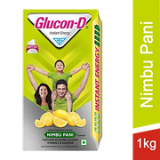 Glucon-D Instant Energy Glucose Powder - Nimbu Pani, 1 kg Refill Pack