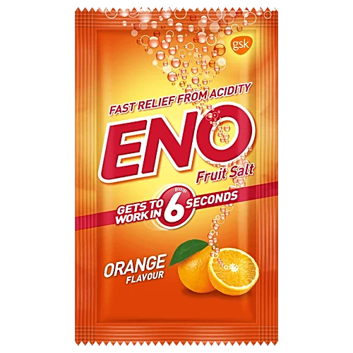 Eno Fruit Salt - Orange Flavor, 5 g Pouch