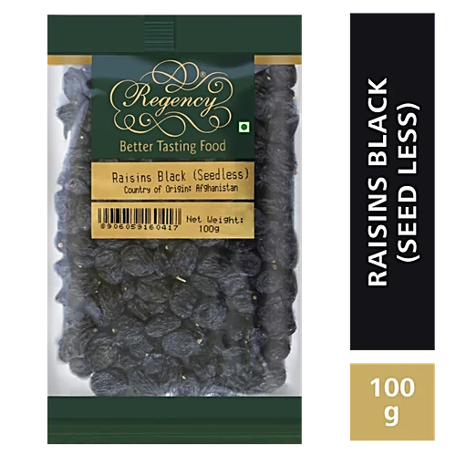 Regency Black Seedless Raisins, 100 g