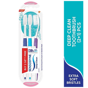 Sensodyne Deep Clean Toothbrush - With Extra Soft & Microfine Bristles, 3 pcs