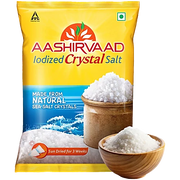 Aashirvaad Iodized Crystal Salt/Uppu, 1 kg