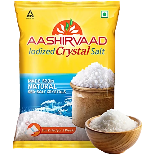 Aashirvaad Iodized Crystal Salt/Uppu, 1 kg