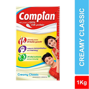 Complan Nutrition Drink Powder - For Kids, Creamy Classic Flavour, 1 kg Carton