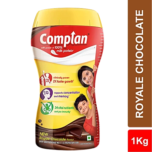 Complan Nutrition Drink Powder - For Kids, Royale Chocolate Flavour, 1 kg