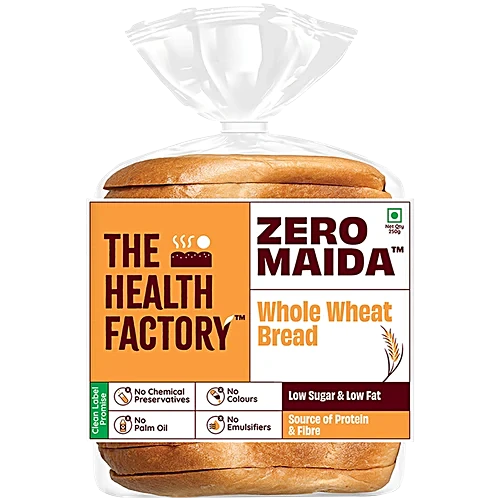 The Health Factory 100% Whole Wheat Bread, 250 g