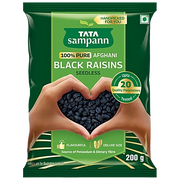 Tata Sampann Afghani Black Raisins/Kali Kishmish - Seedless, 200 g