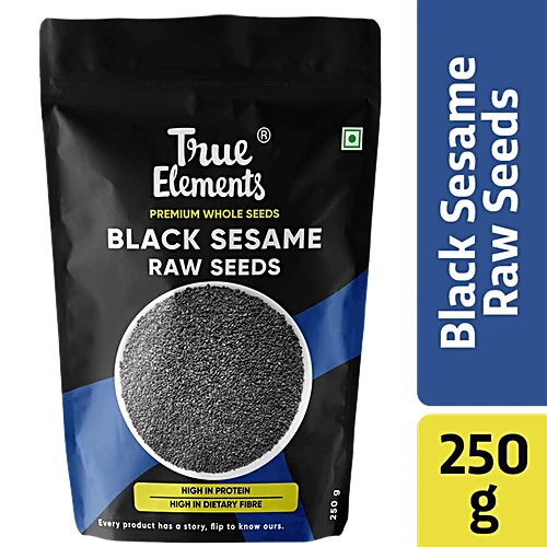 True Elements Raw Black Sesame/Til Seeds, 250 g