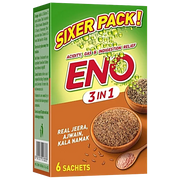 Eno 3 In 1 With Real Jeera, Ajwain & Kala Namak For Fast & Effective Relief From Acidity, Gas & Indigestion, 30 g (6 Sachets X 5 g each)