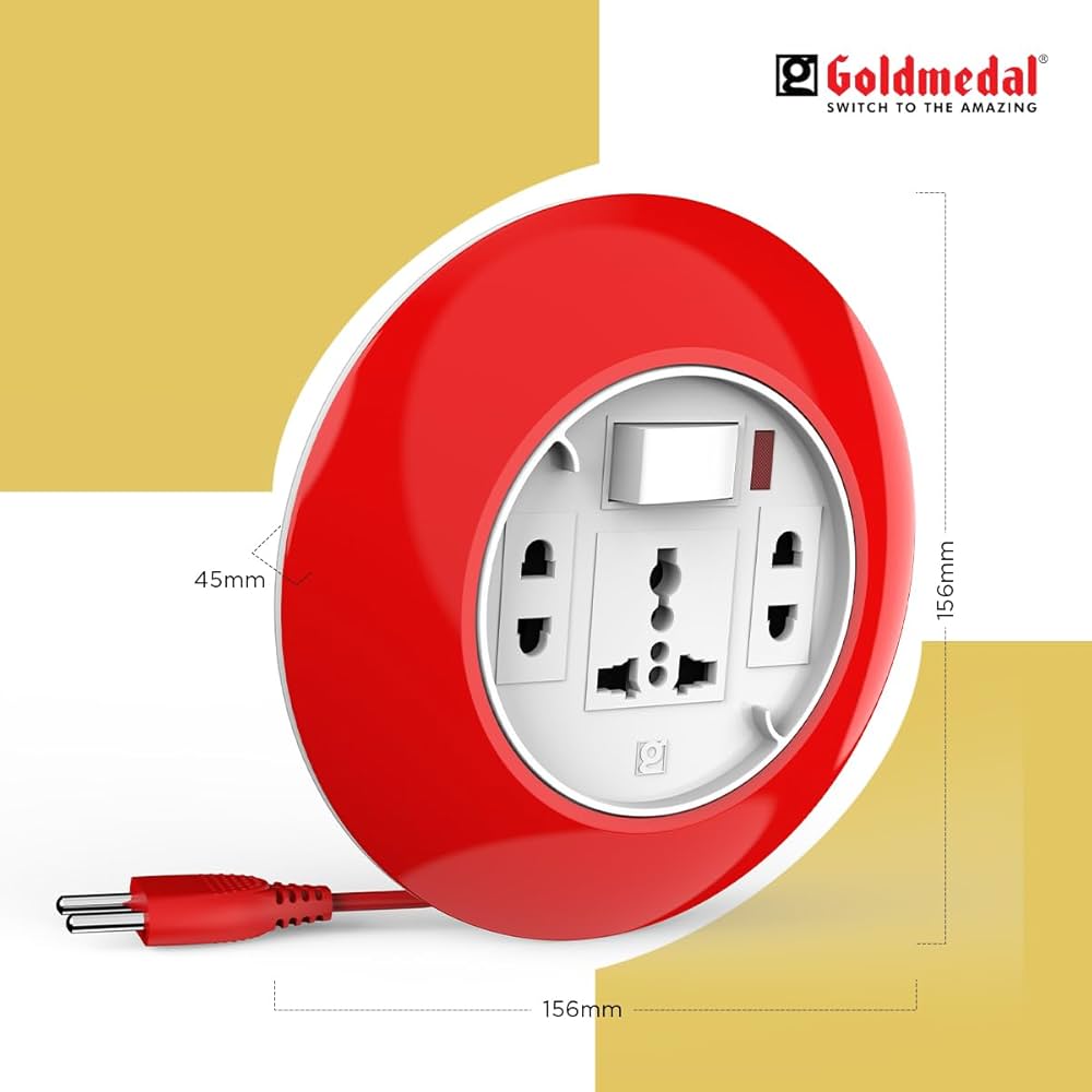Goldmedal G-Dial 2 Pin Plug 5-Meter Extension Cord (Red) : 1 Unit