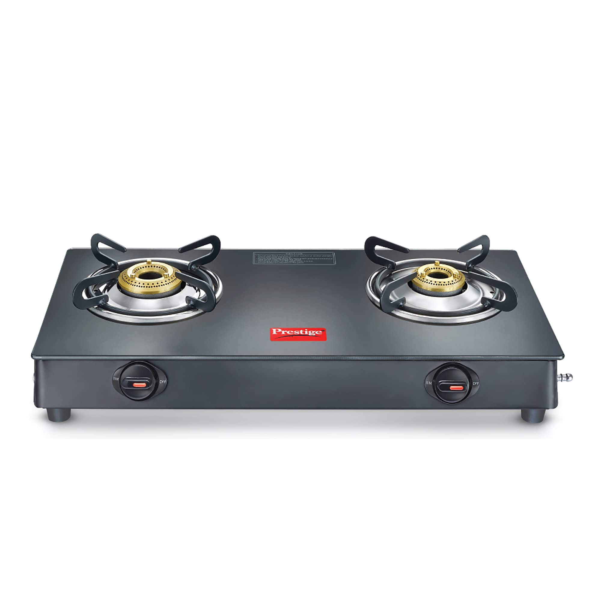 Prestige Efficia Glasstop LP Gas Stove - 2 Brass Burner : 1 Unit
