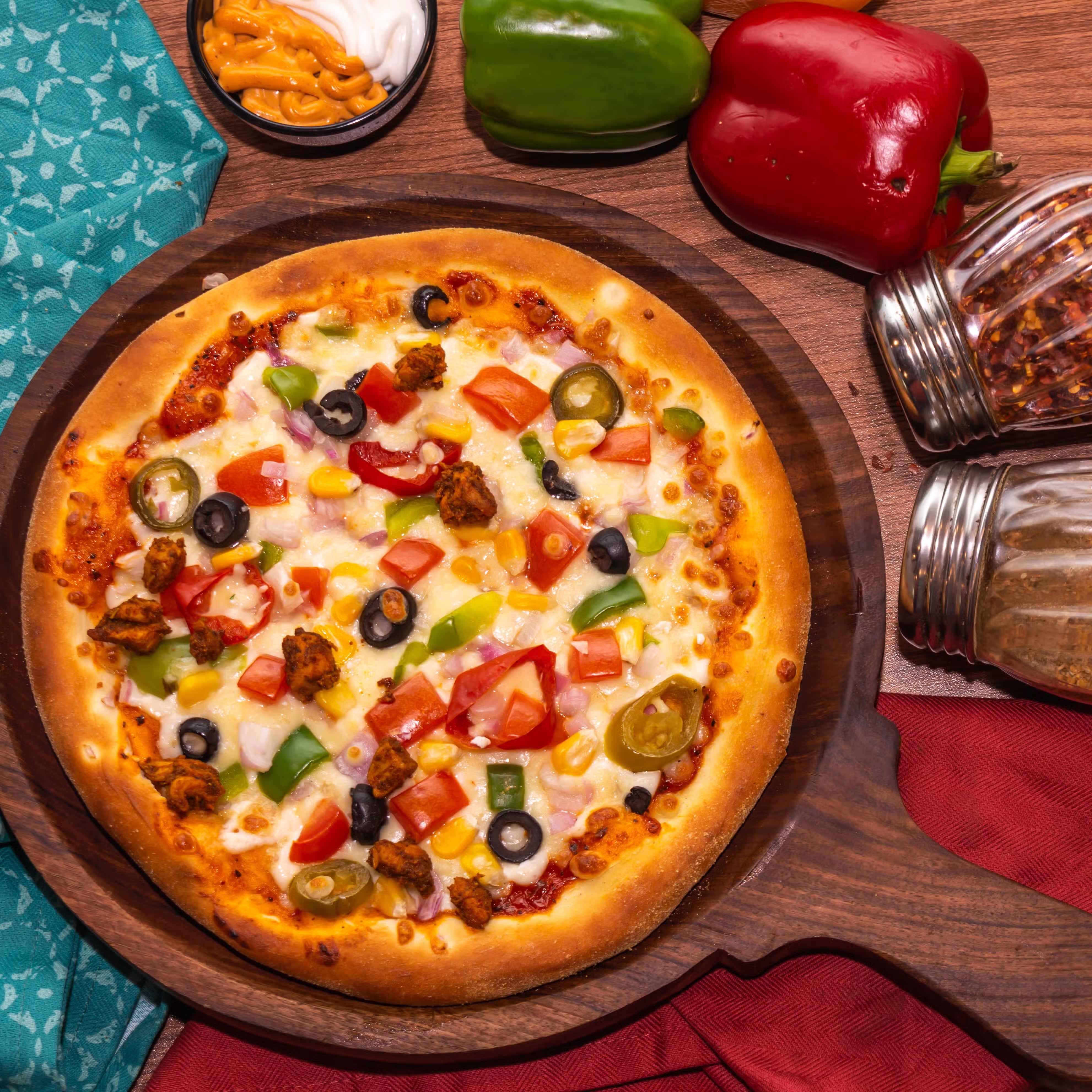 Paneer Barbecue Cheese Burst Pizza