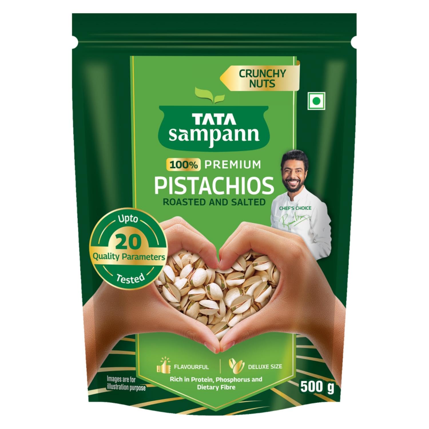 Tata Sampann Pistachios Roasted & Salted: 200 g