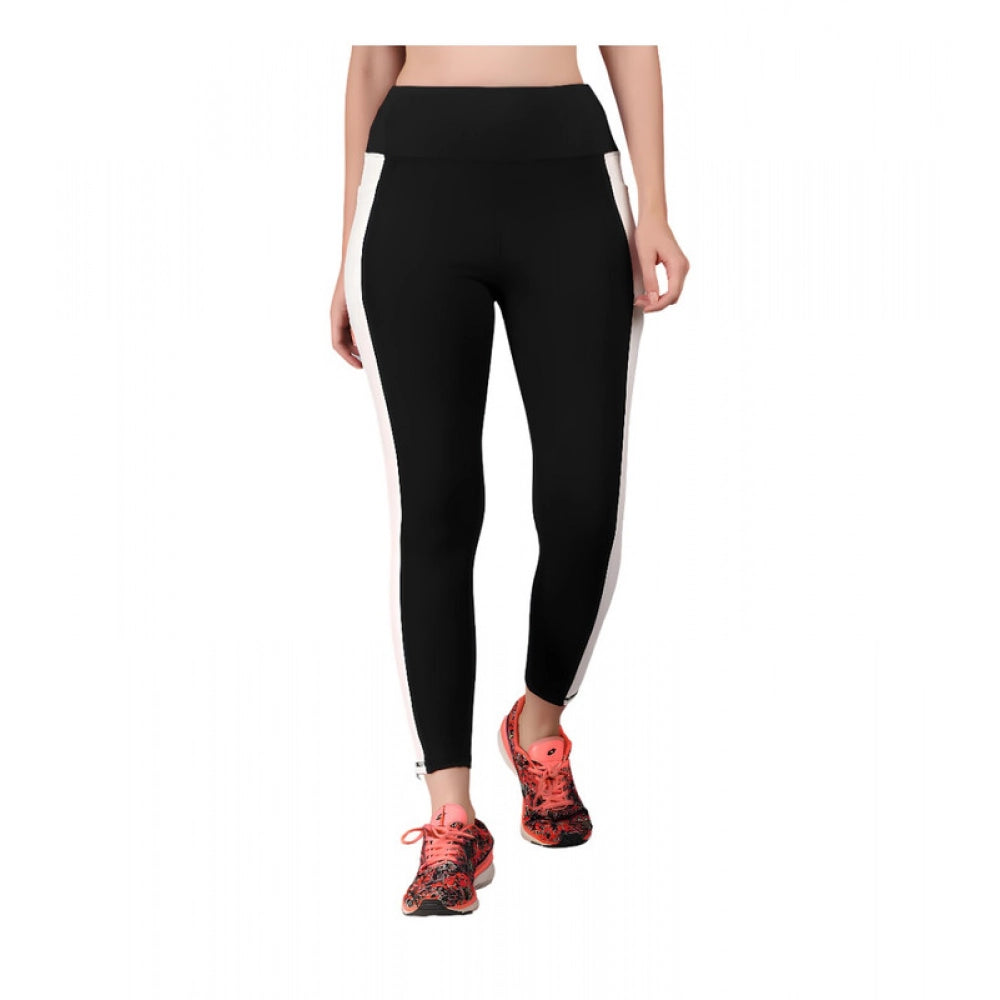 Polyester Solid Ankle length High Waisted Tights (Grey)