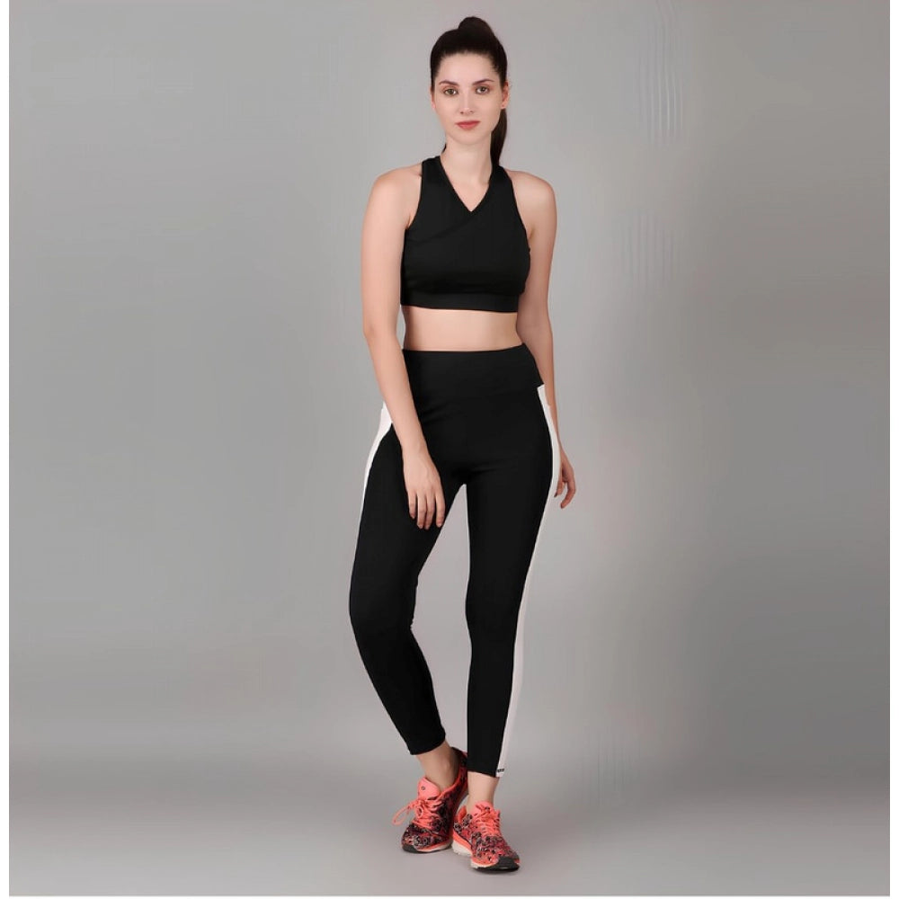 Polyester Solid Ankle length High Waisted Tights (Grey)