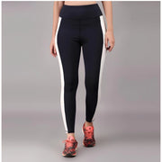 Polyester Solid Ankle length High Waisted Tights (Navy Blue)