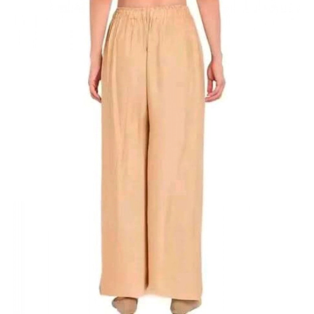 Casual Rayon Solid Ankle Length Palazzo (Grey, Free Size)