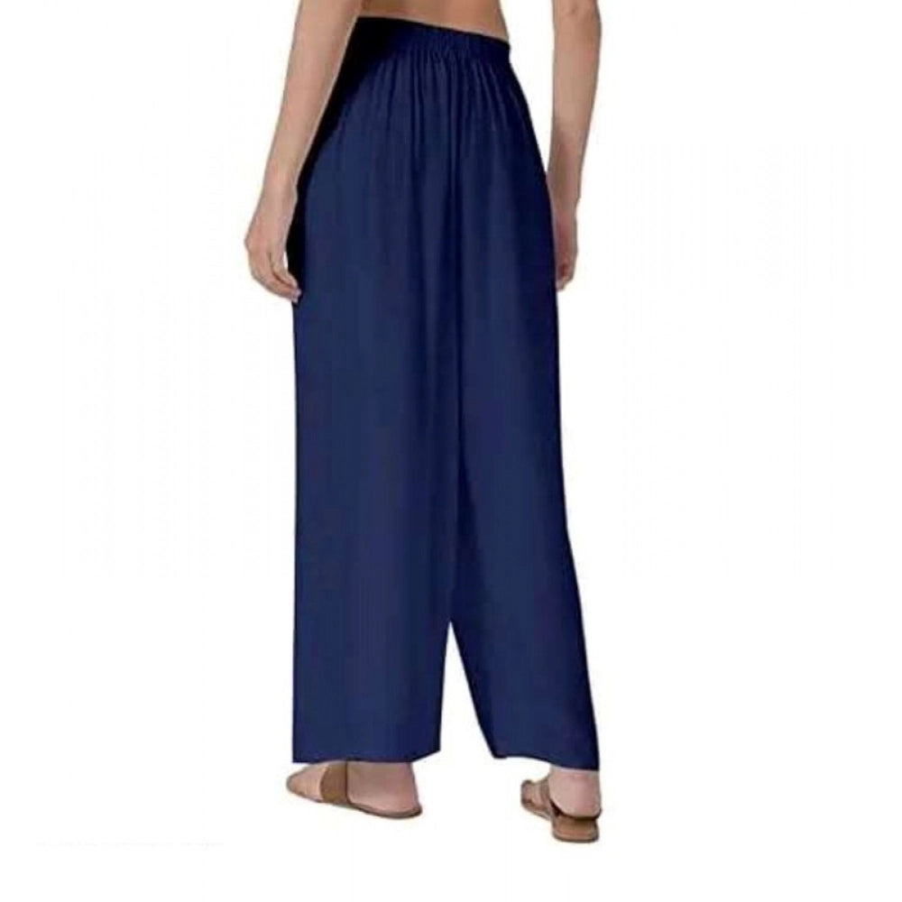 Casual Rayon Solid Ankle Length Palazzo (Grey, Free Size)