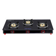 Suryaflame Stainless Steel Lotus LPG Gas Stove : 3 Burners
