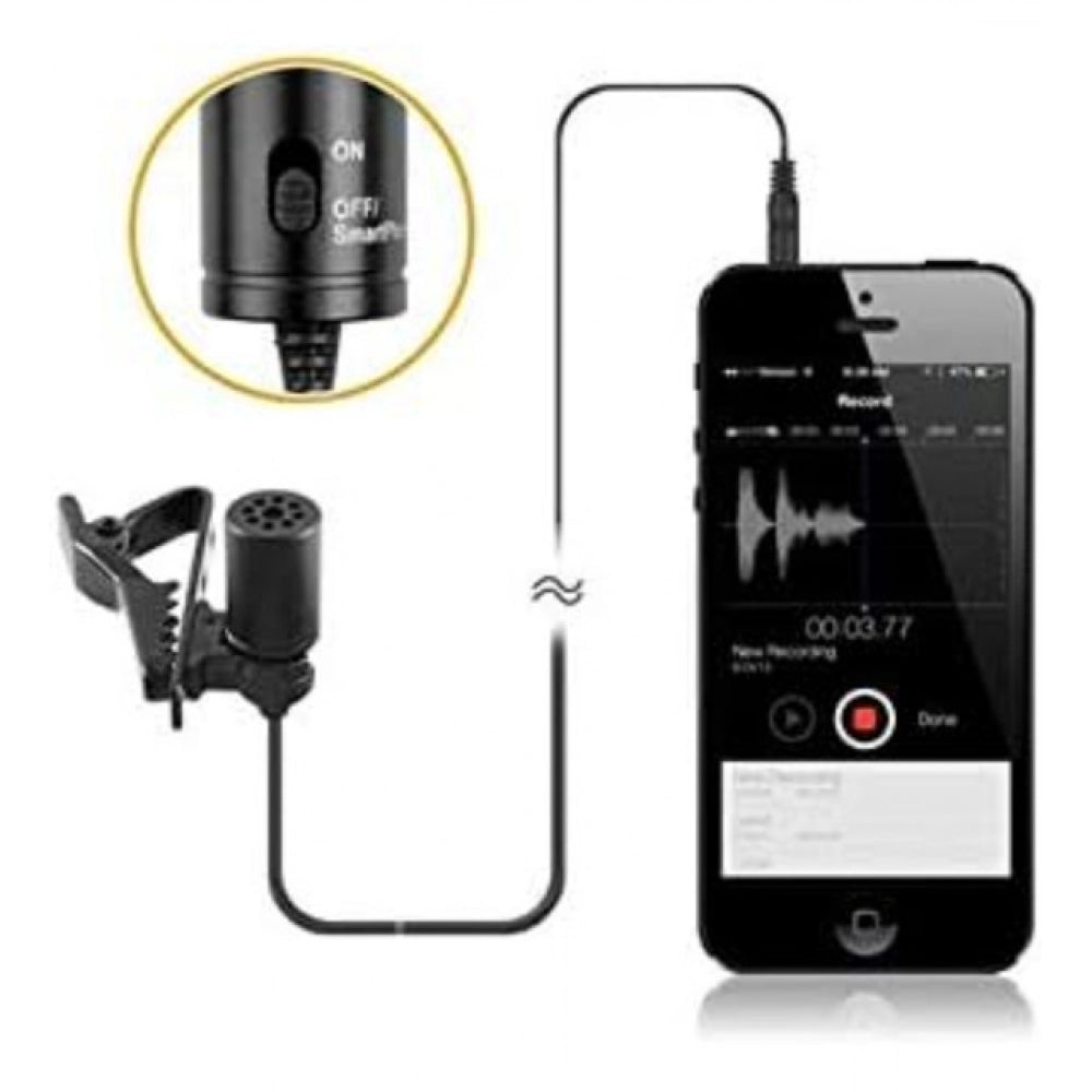 BOYA BY-M1 Lavalier Condenser Microphone with 20ft Audio Cable