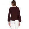 Polyester Diagonal Cut Long Sleeves Blazer (Maroon)