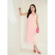 Georgette Ombre Sleeveless Dress (Peach)