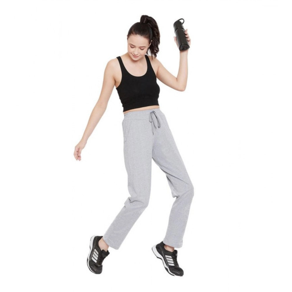 Cotton Solid Elasticated Track Pants (Navy)