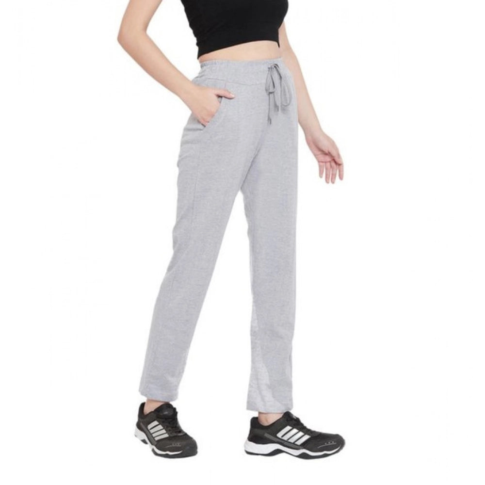 Cotton Solid Elasticated Track Pants (Navy)