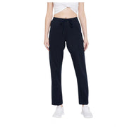 Cotton Solid Elasticated Track Pants (Navy)