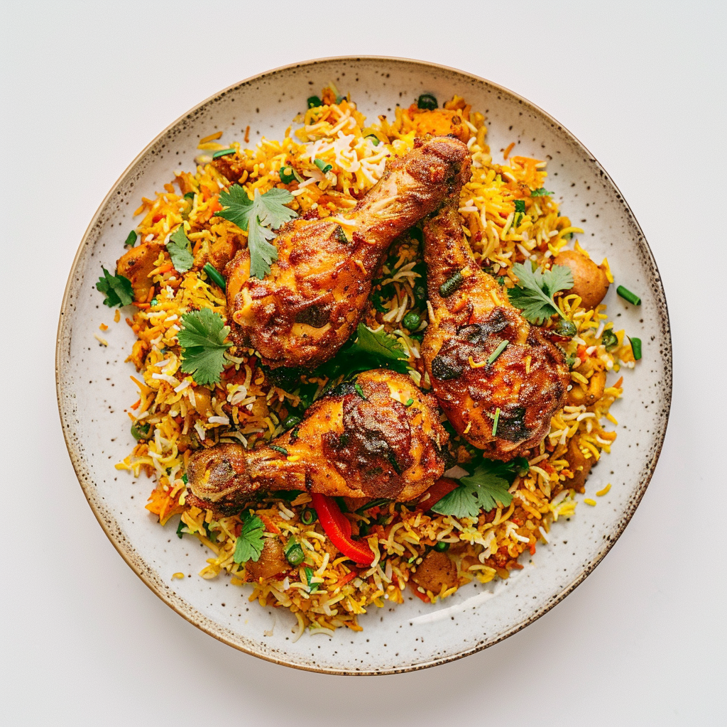 Chicken Fry Biryani with Chilli Chicken [120 g]