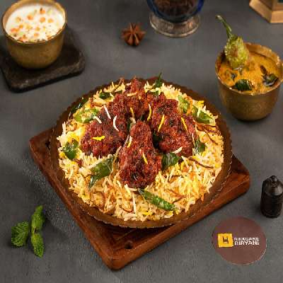 Bangalore Special Kebab Biryani With Chicken Lollipop
